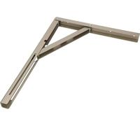 KOTARBAU Console pliante 400 x 300mm Argent Support Acier Support mural Pinces Étagère angulaire Inoxydable Axe Support d'étagère Angle Support d'étagère Charge lourde