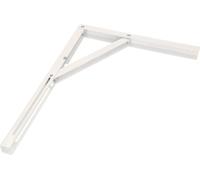 KOTARBAU® Console pliante 400 x 300mm Blanc Support Acier Support mural Pinces Étagère angulaire Inoxydable Axe Support d'étagère Angle Support d'étagère Lourde charge