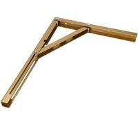 KOTARBAU® Console pliante 400 x 300mm Or Support Acier Support mural Agrafes Étagère angulaire Inoxydable Axe Support d'étagère Angle Support d'étagère Charge lourde