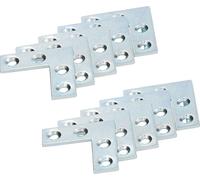 KOTARBAU® Cornière d'angle, jeu de 100 pièces 30 x 30 x 10 x 1,5 mm Raccord d'angle Support d'angle Cornière plate en L Equerre de meuble pour renforcer les fenêtres Portes Constructions en bois