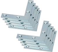 KOTARBAU® Cornières d'angle, jeu de 100 pièces 50 x 50 x 10 x 1,5 mm Raccord d'angle Support d'angle Cornière plate en L Equerre de meuble pour renforcer les fenêtres Portes Constructions en bois