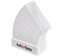 KOTARBAU® Coude plat 3 à 48 ° - Raccord horizontal - 55 mm x 110 mm - Coude de canal plat - En PVC - Raccord de passage d'air, 55 x 110 cm