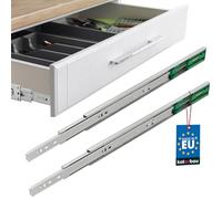 KOTARBAU® Coulisse À Sortie Totale 500 mm avec Mécanisme De Fermeture Automatique en Acier | Glissière pour Tiroir Charge Lourde | Coulisse Tiroir 500 mm | Glissière Tiroir | Glissière pour Tiroir