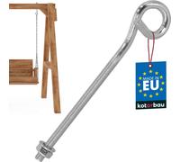 KOTARBAU® Crochet de balançoire Crochet à visser M10 210 mm Acier galvanisé Crochet de plafond Crochet à visser Crochet de balançoire pour charges lourdes