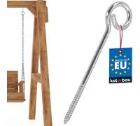 KOTARBAU® Crochet de balançoire en acier galvanisé Crochet de plafond 230 mm Crochet à visser Crochet à visser Balançoire thérapeutique Enfants Sac de boxe Support Crochet mural à visser Poutre en boi