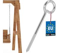 KOTARBAU® Crochet de balançoire en acier galvanisé Crochet de plafond 240 mm Crochet à visser Crochet à visser Balançoire thérapeutique Enfants Sac de boxe Support Crochet mural à visser Poutre en boi