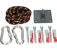 KOTARBAU® Crochet de balançoire poids lourd Crochet de plafond avec mousqueton pour balançoires Hamacs + corde
