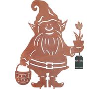 KOTARBAU® Décoration de jardin Figures de rouille 65 cm Nain Décoration de Noël Jardin Ecorost Fiches de jardin Noël Figures de jardin & statues de jardin Fiches de rouille Décoration de jardin pour l