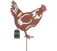 KOTARBAU® Décoration de jardin Figurines de rouille Poule 48cm Décoration de Noël Jardin Ecorost Fiche de jardin Noël Figurines de jardin & statues de jardin Fiches de rouille Décoration de jardin pou