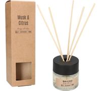 KOTARBAU® Diffuseur de parfum avec bâtonnets en ratan 50ml Parfum oriental pour la maison et l'appartement Musc & Agrumes