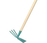 KOTARBAU® Double houe à 3 dents pour le jardinage 136 cm avec manche en bois