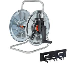 KOTARBAU® Enrouleur de tuyau avec fixation murale - 1/2" - 50 m - Galvanisé - Un outil indispensable pour chaque foyer