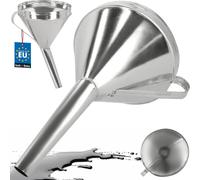 KOTARBAU® Entonnoir en acier galvanisé Entonnoir pour huile Essence ⌀ 23 cm Entonnoir incliné Entonnoir de remplissage Grand entonnoir métallique galvanisé avec filtre à tamis Entonnoir Tamis Funnel E