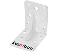 KOTARBAU® Équerre De Fixation - Acier Galvanisé - 75 x 75 x 55 mm - Argent - Renfort D'Angle Métal - Équerre de Fixation Renforcée - 90 Degrés