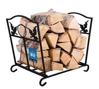 KOTARBAU® Étagère à bois de cheminée Intérieur Étagère à bois de chauffage Extérieur Pliable Acier revêtu par poudre Étagère à bois de chauffage Étagère à bois de chauffage Panier à bois pour bois de