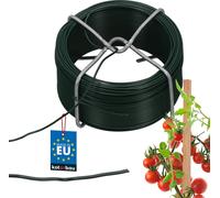 KOTARBAU® Fil de jardin Ø 1,4 mm 50m revêtu de PVC Fil d'attache pour fleurs Fil d'attache pour plantes Fil d'attache pour bricolage Fil d'enroulement Fil d'attache pour modeler les arbres Vert
