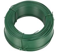 KOTARBAU® Fil de jardin 1,00 x 100m Revêtement PVC Vert - Fil pour plantes, bricolage, ligature, fil de tension, fil de clôture galvanisé pour lier les plantes