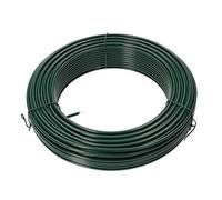 KOTARBAU® Fil de jardin - 100 mm - Revêtement en PVC vert - Fil de serrage - Fil de clôture pour attacher des plantes - Galvanisé - 3,60 x 50 m