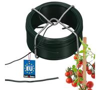KOTARBAU® Fil de jardin - Diamètre : 1,4 mm - 50 m - Revêtement PVC - Fil de liaison pour plantes - Fil de bricolage - Fil de modelage - Vert