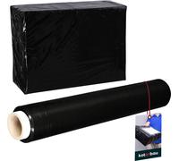 KOTARBAU® Film d'emballage film étirable 1,5 kg | L 285 m L 50 cm | Film étirable noir Rouleau de film étirable Film d'emballage film de déménagement pour meubles Film d'emballage film étirable 500mm