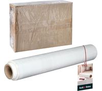KOTARBAU® Film d'emballage film étirable 1,5 kg | L 285 m L 50 cm |transparent Rouleau de film étirable film étirable transparent film d'emballage transparent film de déménagement pour meubles film d'