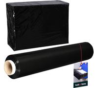 KOTARBAU® Film d'emballage film étirable 2,6 kg | L 350 m L 50 cm | Film étirable noir Rouleau de film étirable Film d'emballage film de déménagement pour meubles Film d'emballage film étirable