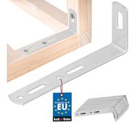 KOTARBAU® Fixation murale en acier Verrou de basculement Équerre de construction Fixation d'armoire Connecteur de meubles Galvanisé Connecteur en bois Équerre de montage Équerre 90 x 35 x 15 mm (25)