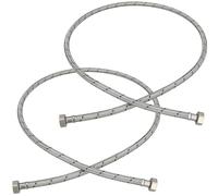 KOTARBAU® Flexible Robinet 1/2"x1/2", Tuyau Robinet 140cm, Acier Inoxydable | Lot de 2, Rallonge Robinet Cuisine Flexible, Tuyau Robinet Cuisine Flexible, Tuyau Flexible Plomberie, Argent