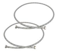 KOTARBAU® Flexible Robinet 1/2"x1/2", Tuyau Robinet 150cm, Acier Inoxydable | Lot de 2, Rallonge Robinet Cuisine Flexible, Tuyau Robinet Cuisine Flexible, Tuyau Flexible Plomberie, Argent