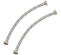 KOTARBAU® Flexible Robinet 1/2" x1/2", Tuyau Robinet 40cm, Acier Inoxydable | Lot de 2, Rallonge Robinet Cuisine Flexible, Tuyau Robinet Cuisine Flexible, Tuyau Flexible Plomberie, Argent