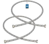KOTARBAU® Flexible Robinet 3/8"x3/8", Tuyau Robinet 120cm, Acier Inoxydable | Lot de 2, Rallonge Robinet Cuisine Flexible, Tuyau Robinet Cuisine Flexible, Tuyau Flexible Plomberie, Argent