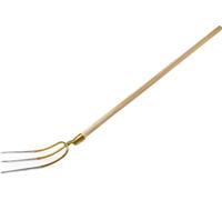KOTARBAU® Fourche à 3 dents avec manche Fourche à foin Fourche à fumier Fourche à fumier Fourche de jardin Fourche à fumier Fourche à bêche Fourche de jardin Fourche à fil pour le jardin et l'agricult