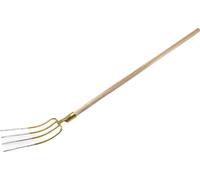 KOTARBAU® Fourche à fumier en acier avec 4 dents pour le jardinage Fourche à fumier