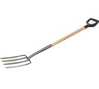 KOTARBAU® Fourche à fumier en acier inoxydable avec 4 dents pour le jardinage Fourche à fumier