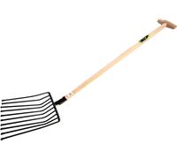 KOTARBAU® Fourche à pommes de terre Fourche à foin 10 dents 120cm avec manche en bois