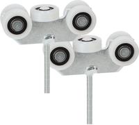 KOTARBAU® Galets de roulement avec fer plat et boulon de 12mm 5 galets ⌀ 43 mm
