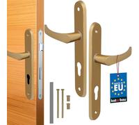 KOTARBAU® - Garniture de porte - 72 mm - En aluminium - Montage à gauche et à droite - Doré - Idéale pour cylindre profilé ou porte de chambre
