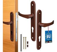 Kotarbau® - Garniture de Porte - 72 mm - en Aluminium - Montage à Gauche et à Droite - Marron - Idéale pour Cylindre profilé ou Porte de Chambre