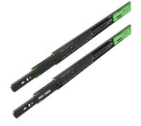 KOTARBAU® Glissières de tiroir 500 mm Push to Open en acier noir pour charges lourdes Système de rails coulissants Glissières télescopiques
