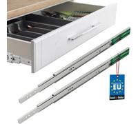 KOTARBAU® Glissières de tiroirs à extension totale Glissières de tiroirs 600mm à retour automatique Acier Glissières de tiroirs Softclose Coulisses de tiroirs à extension totale Glissières télescopiqu