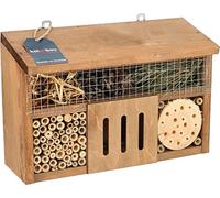 KOTARBAU® Grand hôtel à insectes en bois XXL pour osmies et abeilles - 37 x 25 cm - Pour mouches à fleurs abeilles, coccinelles et papillons