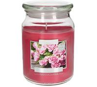 KOTARBAU® Grande bougie parfumée parfumée en verre avec couvercle Rose Idée cadeau Aromathérapie Bougies décoratives Durée de combustion jusqu'à 100 heures