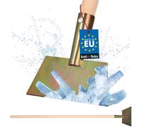 KOTARBAU® Grattoir à glace 15x17 cm Galvanisé Acier Poussoir à glace Manche en bois 110 cm Grattoir à glace Poussoir à glace Outils de jardinage Grattoir à sol Grattoir à mauvaises herbes Grattoir à g