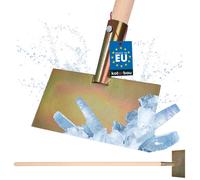 KOTARBAU® Grattoir à glace 17x22 cm Galvanisé Acier Poussoir à glace Manche en bois 120 cm Grattoir à glace Poussoir à glace Outils de jardinage Grattoir à sol Grattoir à mauvaises herbes Grattoir à g