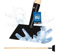 KOTARBAU® Grattoir à glace, 7 x 17 cm, en acier revêtu par pulvérisation, avec manche en bois de 110 cm, gris, outil de jardin, grattoir à glace, grattoir à glace, grattoir à glace, grattoir à glace,