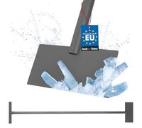 KOTARBAU® Grattoir à glace avec manche en métal pour neige et glace, gris