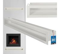 KOTARBAU® Grille Cheminée - Acier Revêtu Poudre - 80 cm - Blanc - Grille Ventilation Cheminée - Aération pour Foyer - Design Moderne - Résistante Haute Température