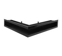 KOTARBAU® Grille Cheminée - Acier Revêtu Poudre - Bande d’aération d’Angle - 50/50 cm - Noir - Grille Ventilation Cheminée - Aération pour Foyer - Design Moderne - Résistante Haute Température