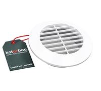 KOTARBAU® Grille d'aération ⌀100 mm Ronde avec bride Blanc Ventilation Protection contre les insectes Grille à lamelles Grille de ventilation Raccord de tuyau Grille d'évacuation Grille Ventilation