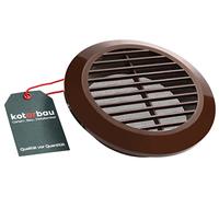KOTARBAU® Grille d'aération ⌀ 125 mm - Bride ronde - Marron - Grille d'aération - Grille d'aération - Grille d'aération - Grille d'aération - En plastique - Protection contre les intempéries